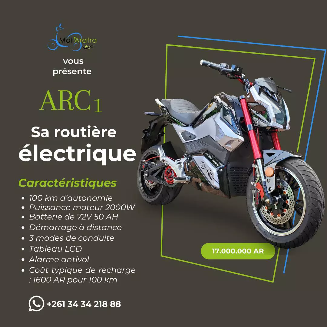 Moto électrique Mot’Aratra Arc