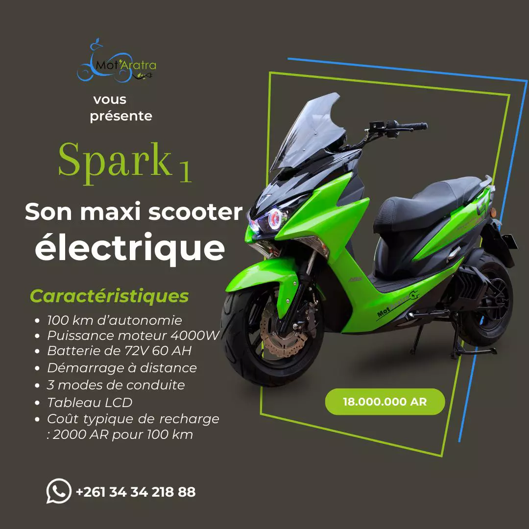 Scooter électrique Mot’Aratra Spark (E- Force)